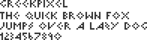 greek pixelfont