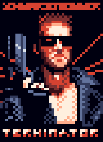 8bit filmplakat: Terminator