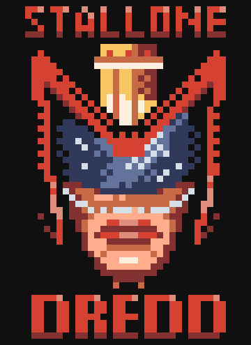 8bit filmplakat: judge dredd